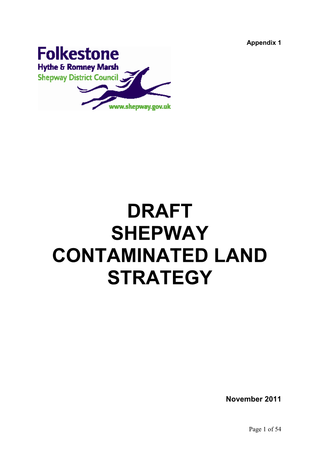 Draft Shepway Contaminated Land Strategy