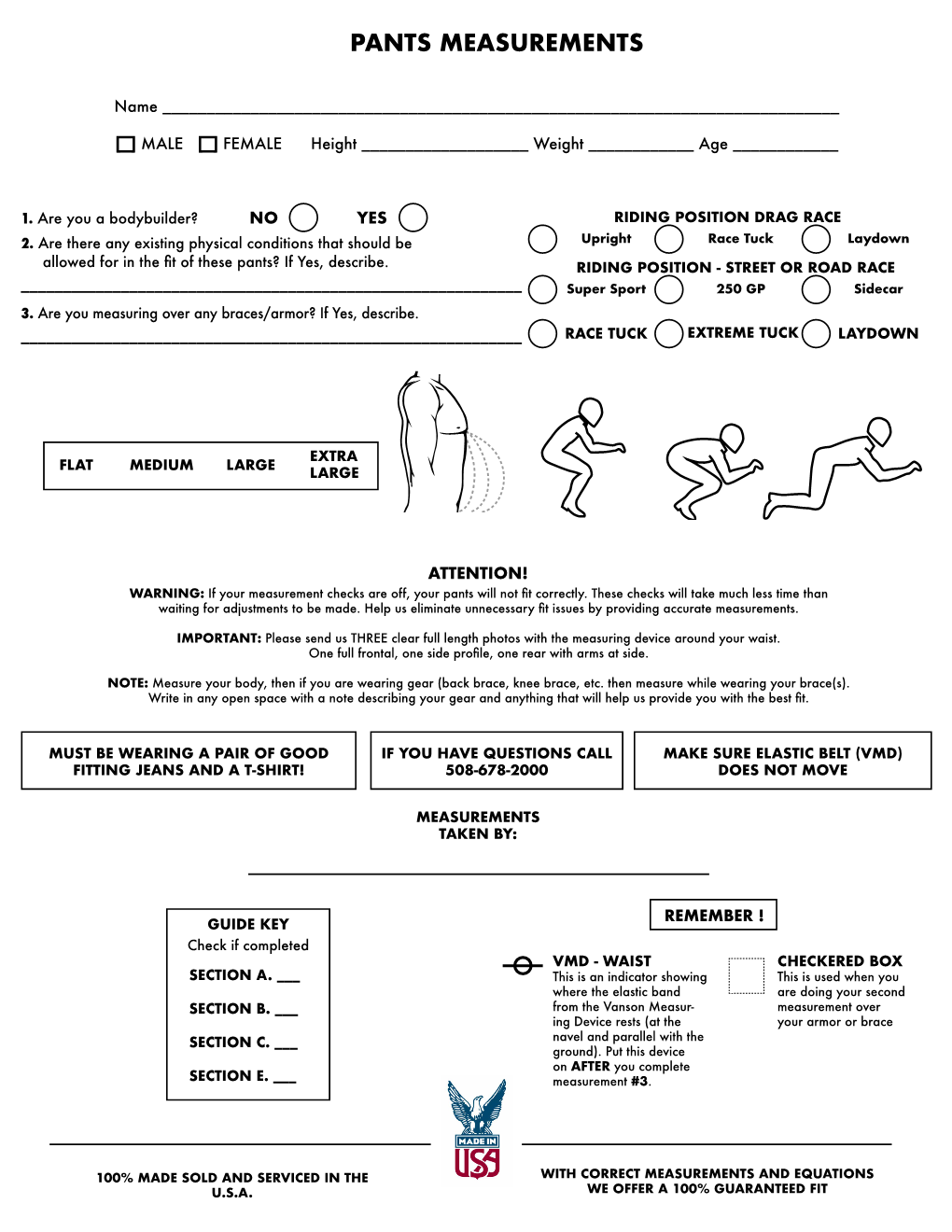 Pants Measurements