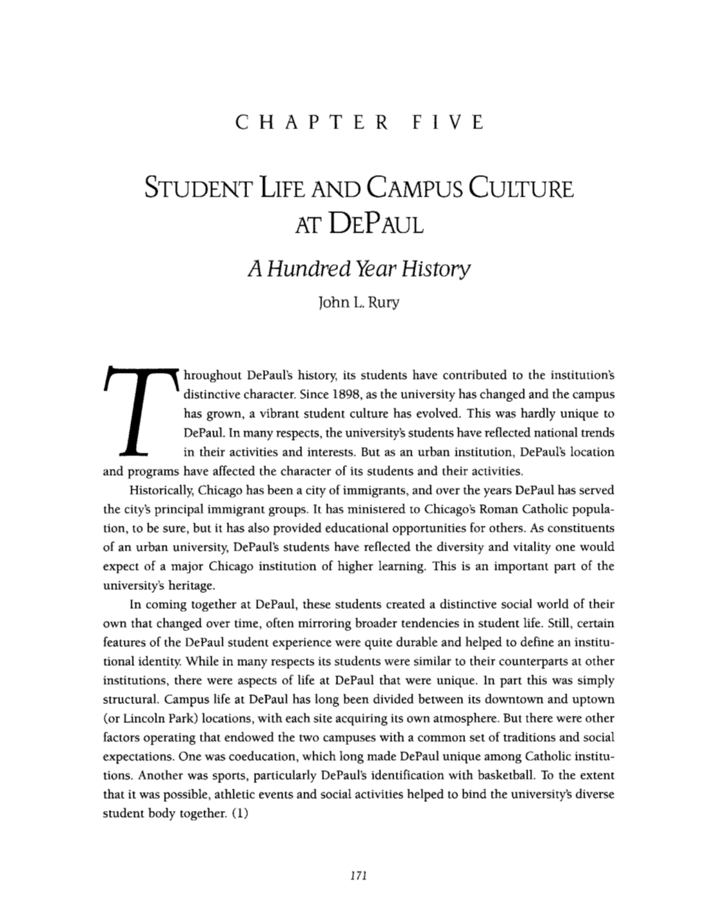 Student Life and Campus Culture at Depaul