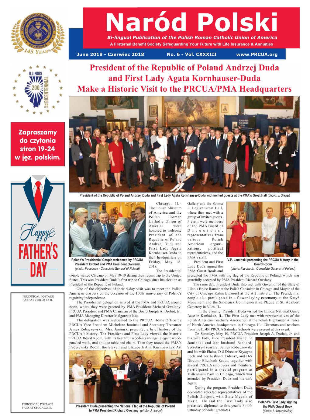 Naród Polski Bi-Lingual Publication of the Polish Roman Catholic Union of America a Fraternal Benefit Society Safeguarding Your Future with Life Insurance & Annuities