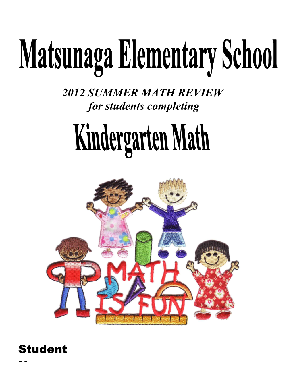 Summer Mathematics Packet s3