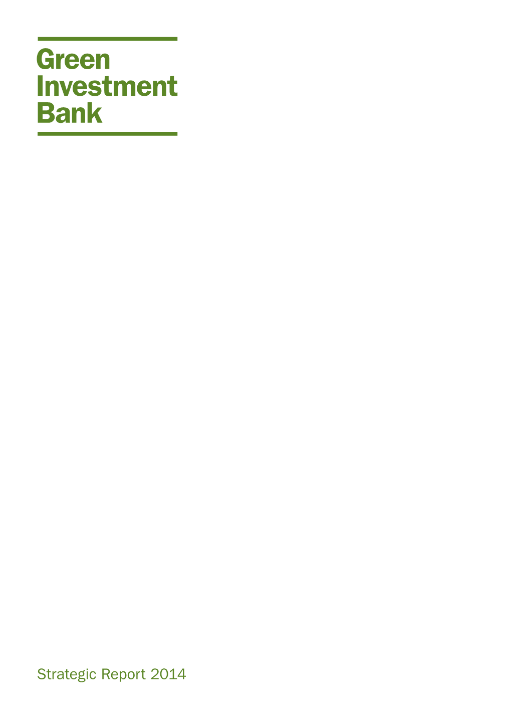 Green Investment Bank Strategic Report