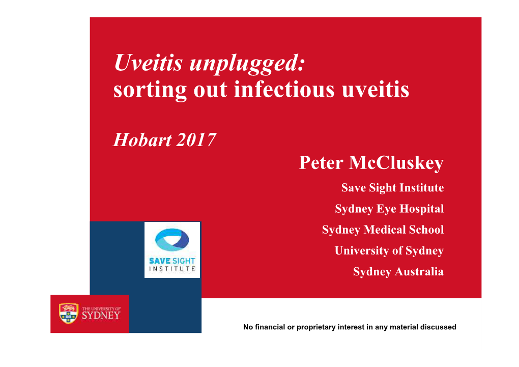 Posterior Uveitis Signs