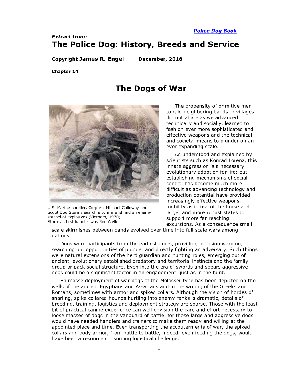 The Police Dog: History, Breeds and Service the Dogs Of