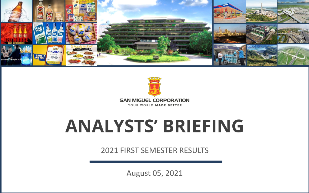 Analysts' Briefing