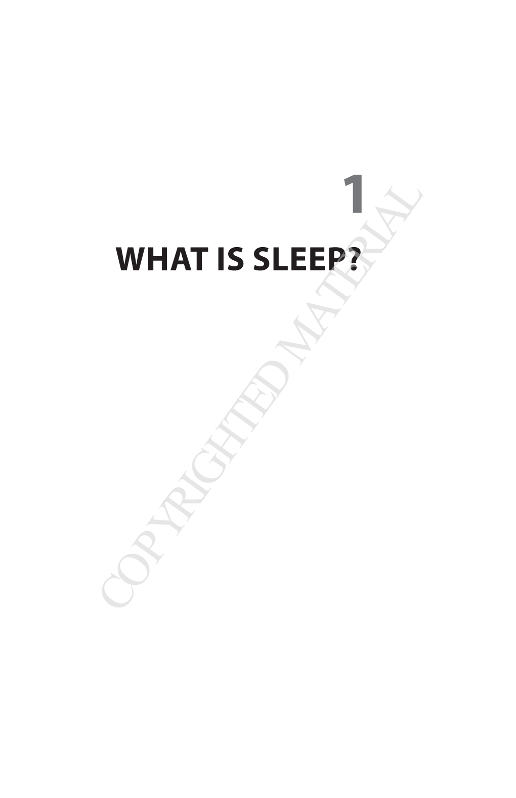 Chapter 1: What Is Sleep?