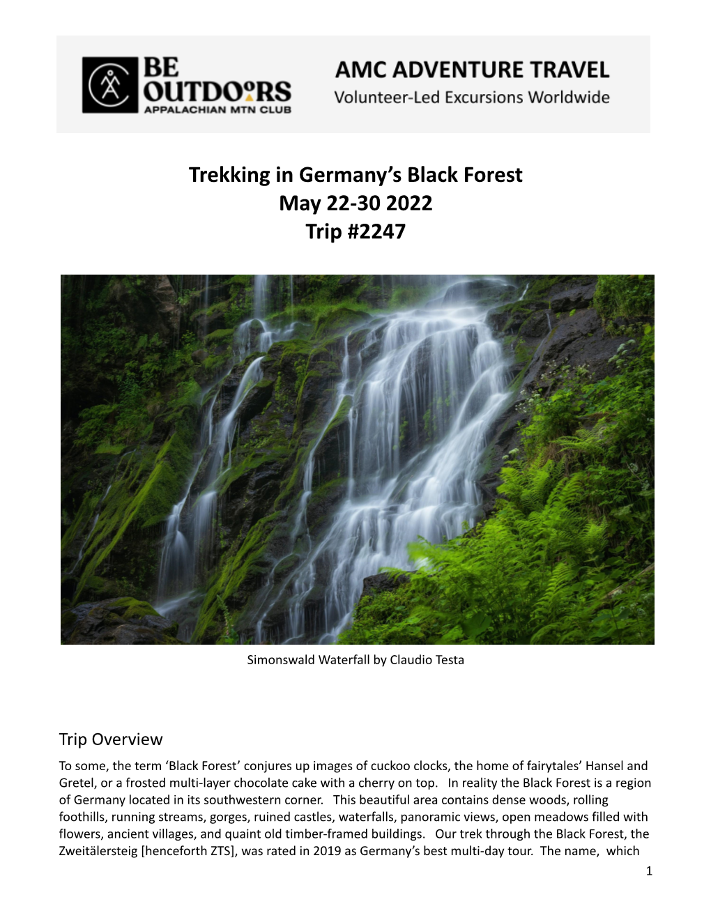 Trekking in Germany's Black Forest May 22-30 2022 Trip #2247