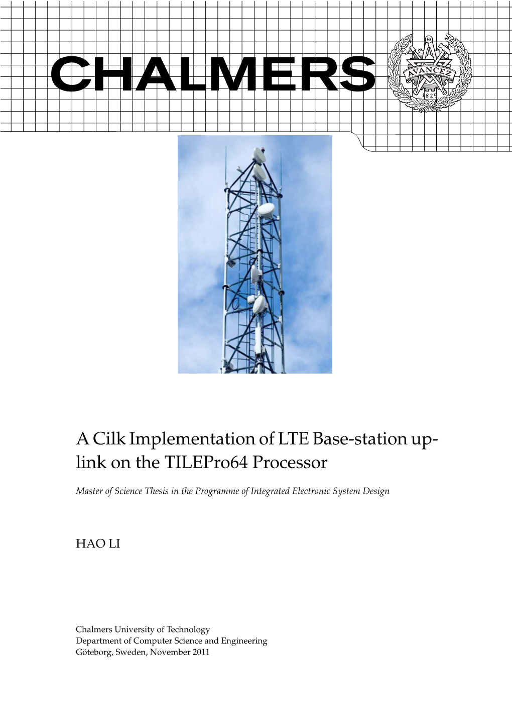 A Cilk Implementation of LTE Base-Station Up- Link on the Tilepro64 Processor