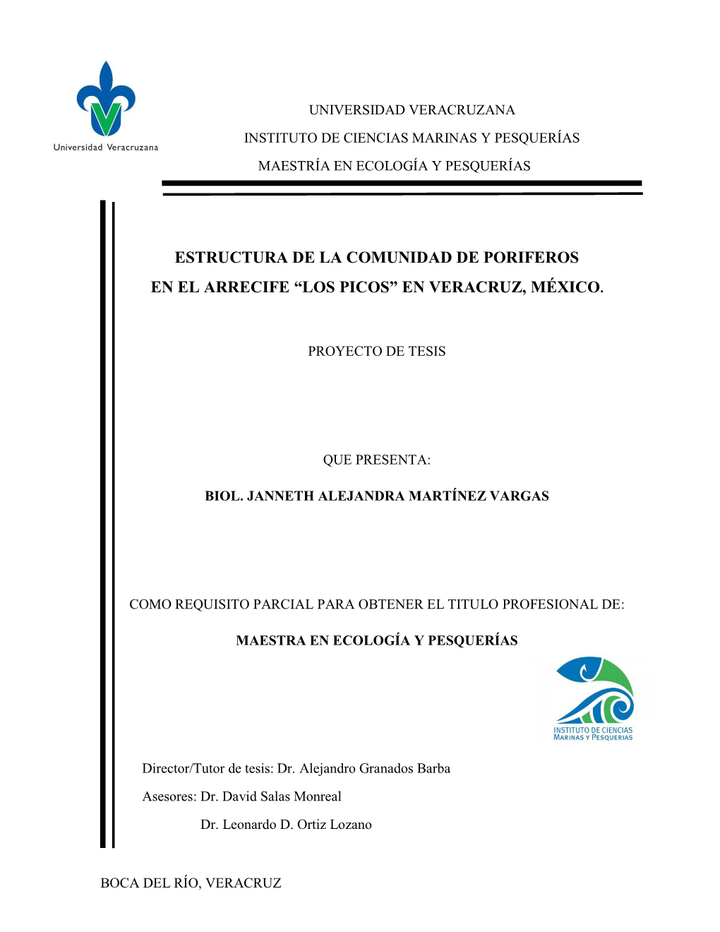 Estructura De La Comunidad De Poriferos En El Arrecife “Los Picos”