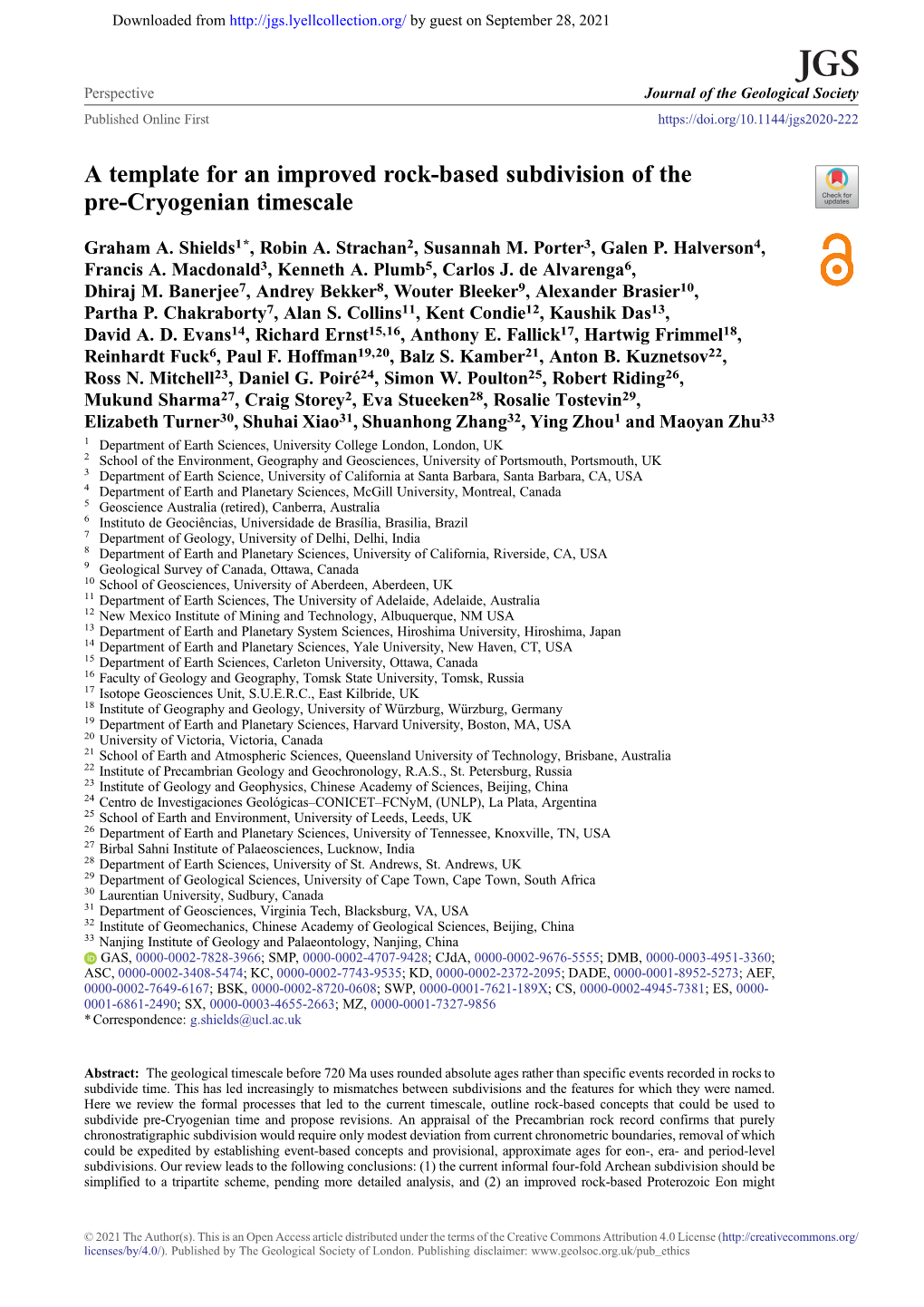 A Template for an Improved Rock-Based Subdivision of the Pre-Cryogenian Timescale