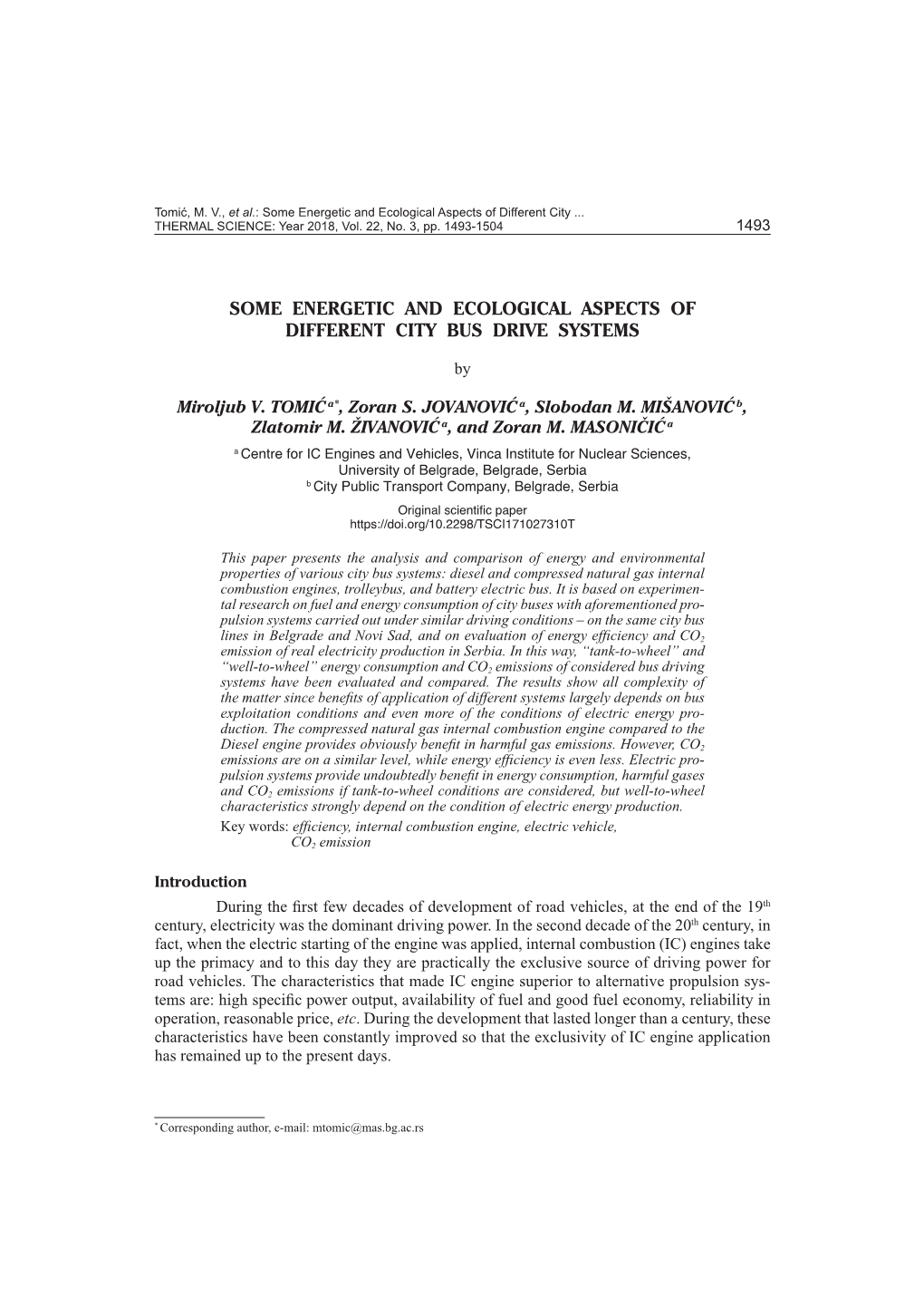 Some Energetic and Ecological Aspects of Different City Bus Drive Systems