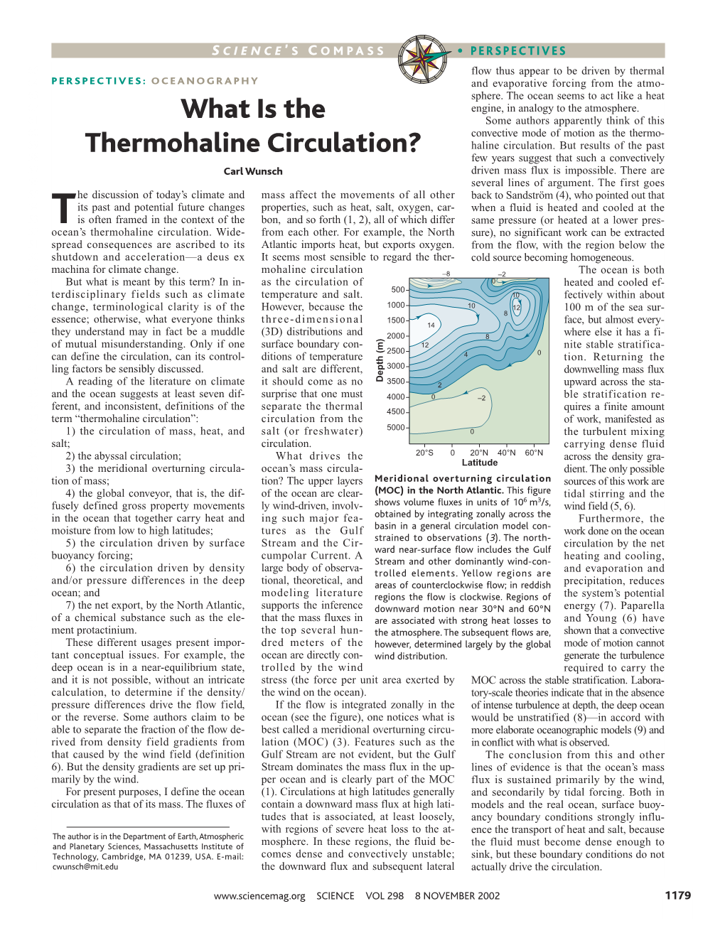 What Is the Thermohaline Circulation?