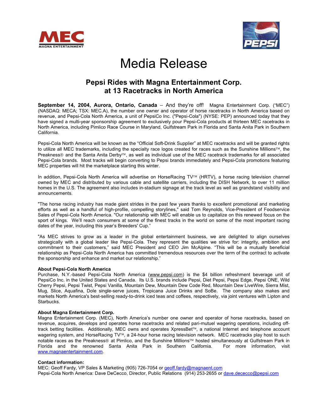 Media Release