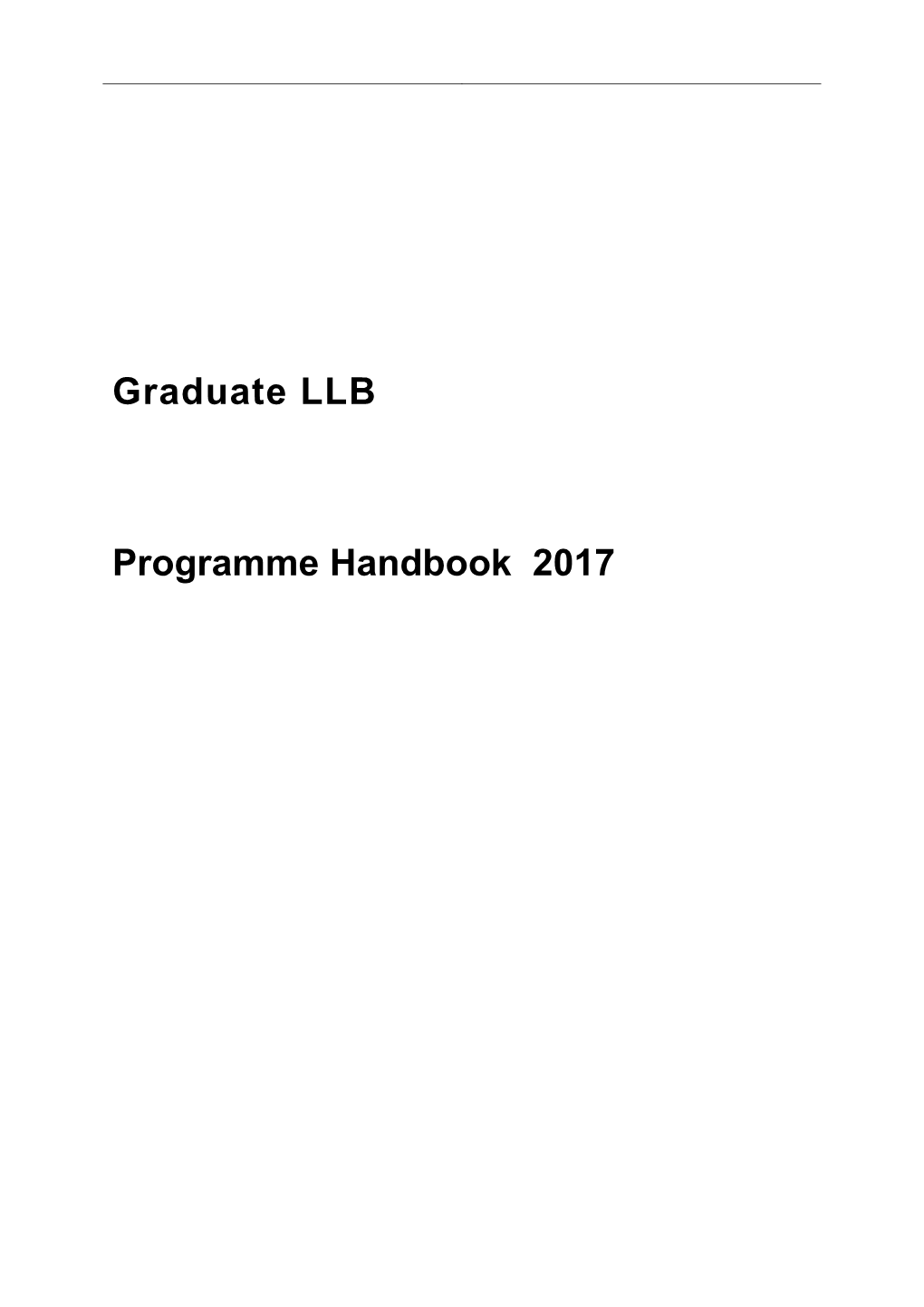 Graduate LLB Company Law Module Outline