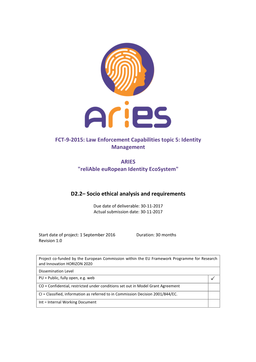 D2.2 Socio Ethical Analysis and Requirements