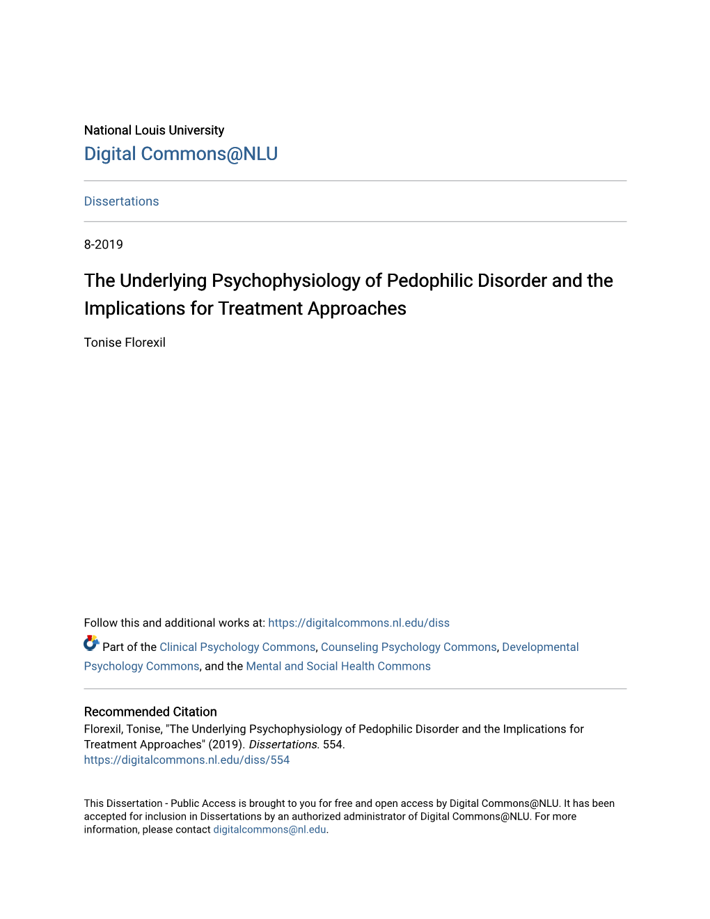 The Underlying Psychophysiology of Pedophilic Disorder and the Implications for Treatment Approaches