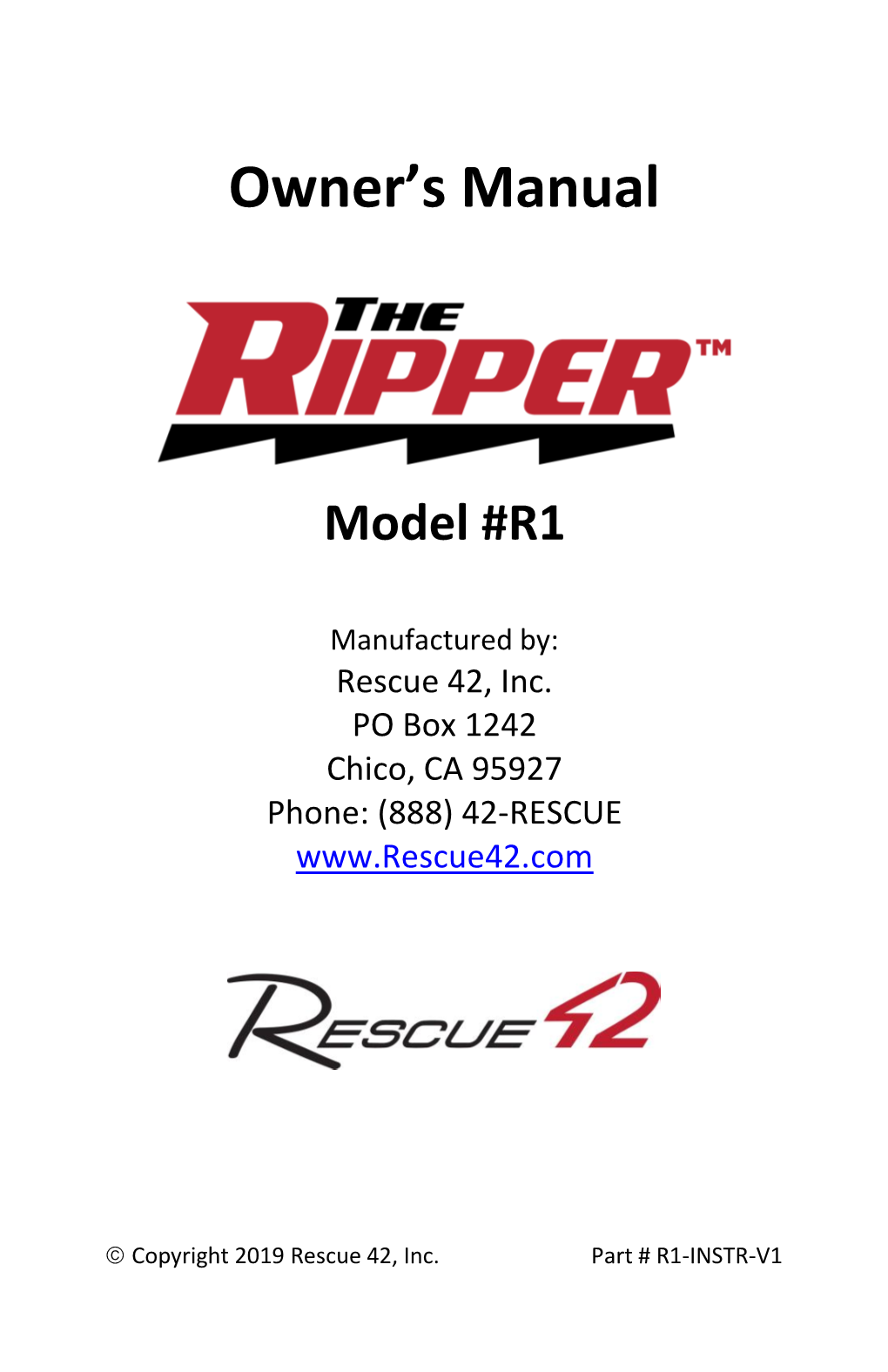 Download the Ripper ™ Owner's Manual