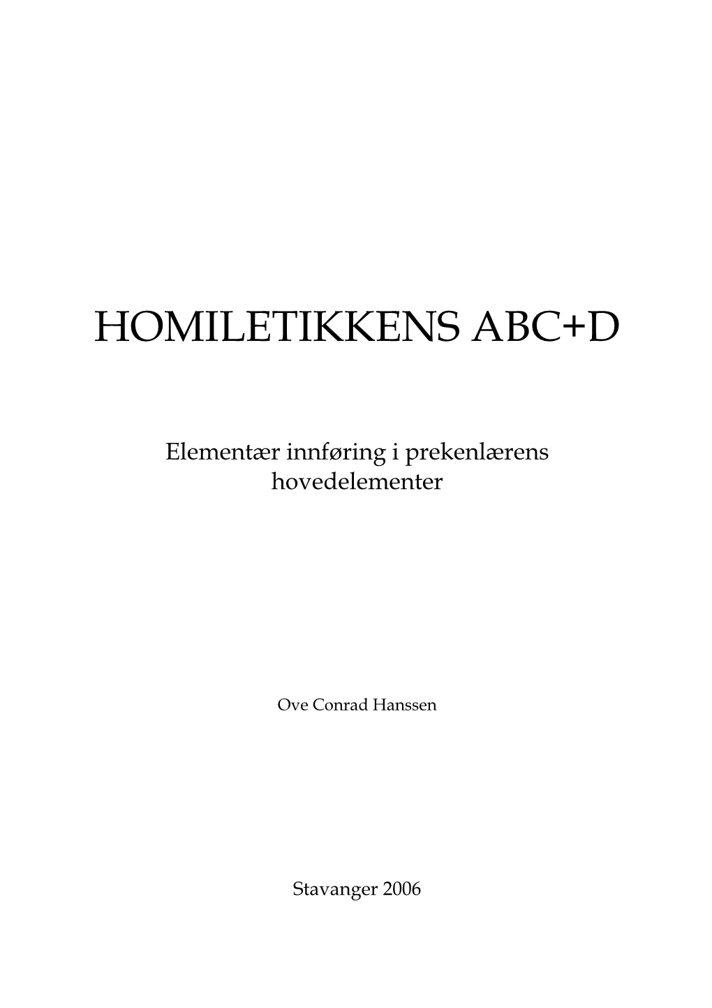 Homiletikkens Abc+D