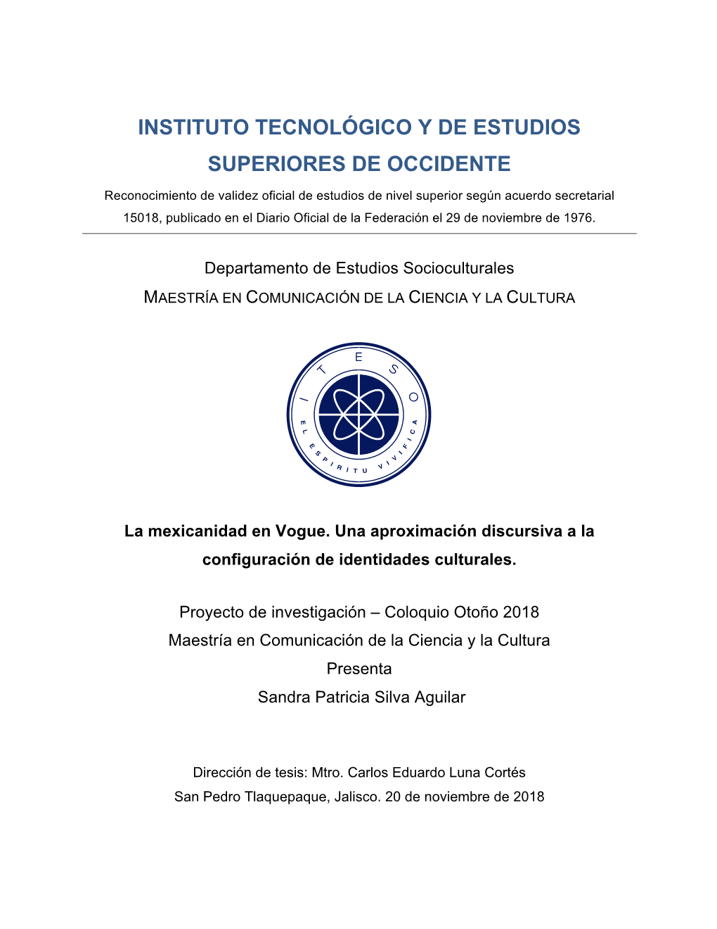 Instituto Tecnológico Y De Estudios Superiores De Occidente