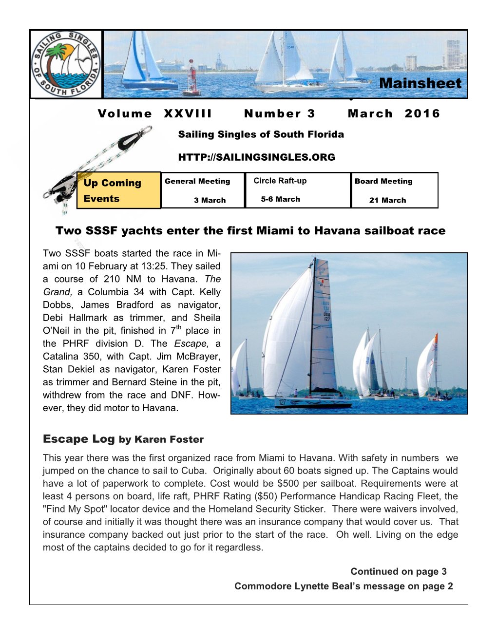 Mainsheet DATE