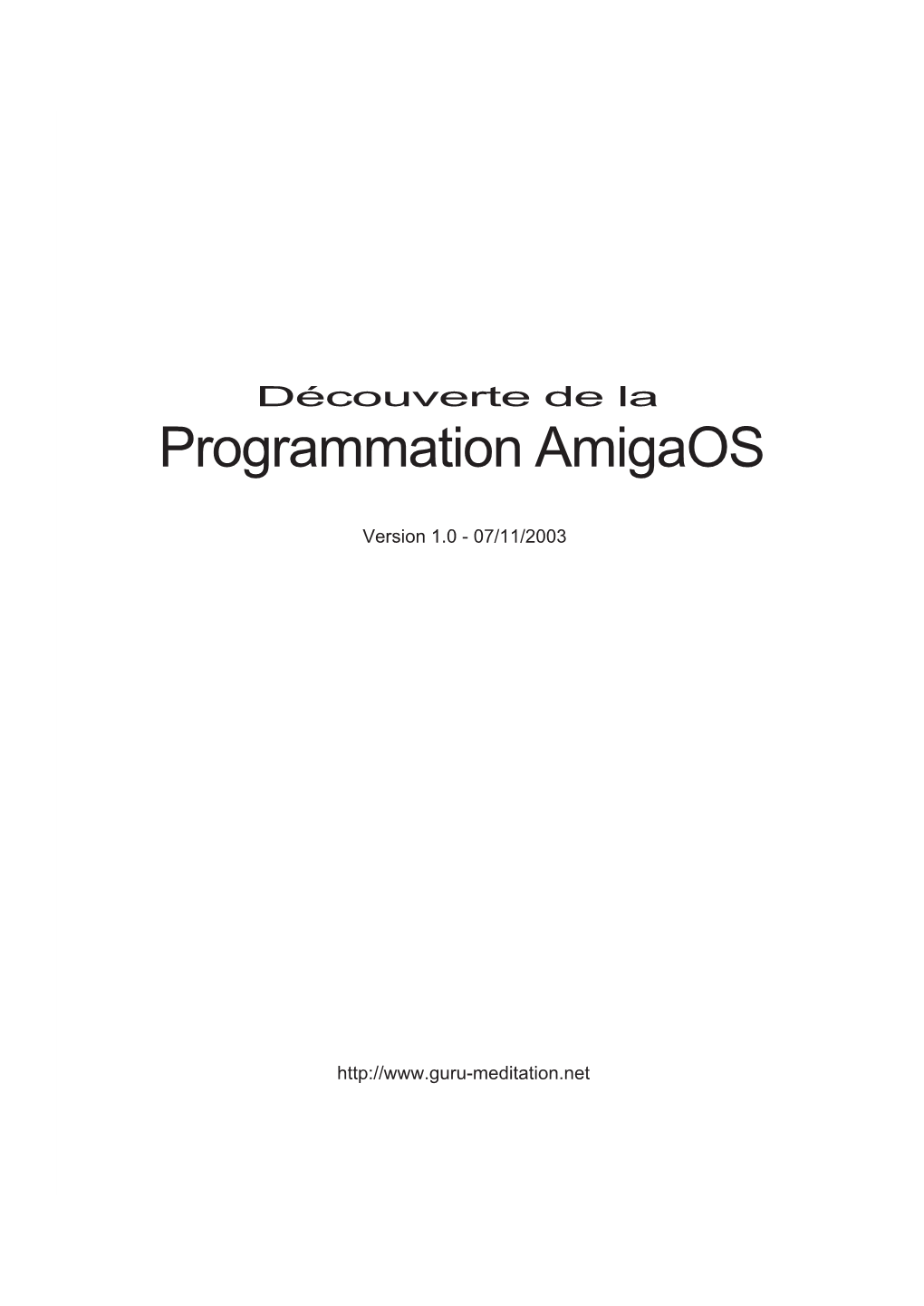 Programmation Amigaos