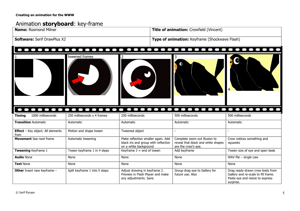 Creating an Animation for the WWW