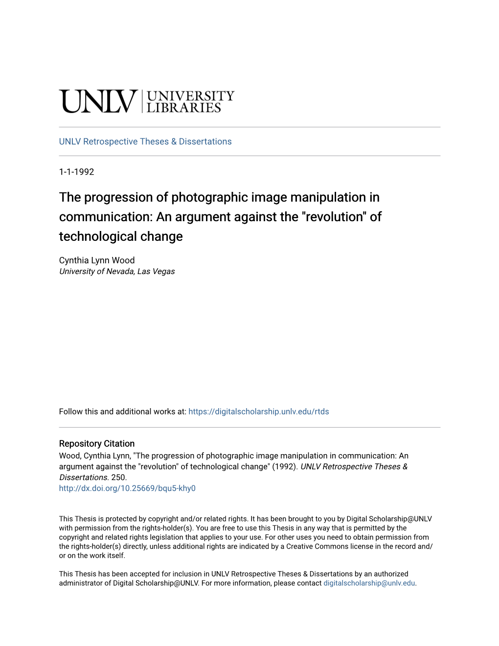 The Progression of Photographic Image Manipulation in Communication: an Argument Against the 