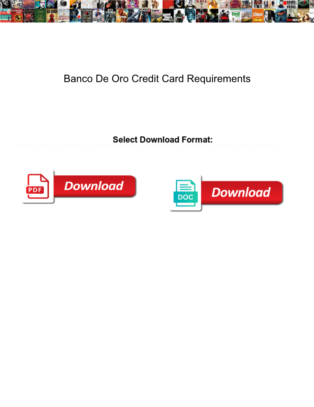 Banco De Oro Credit Card Requirements