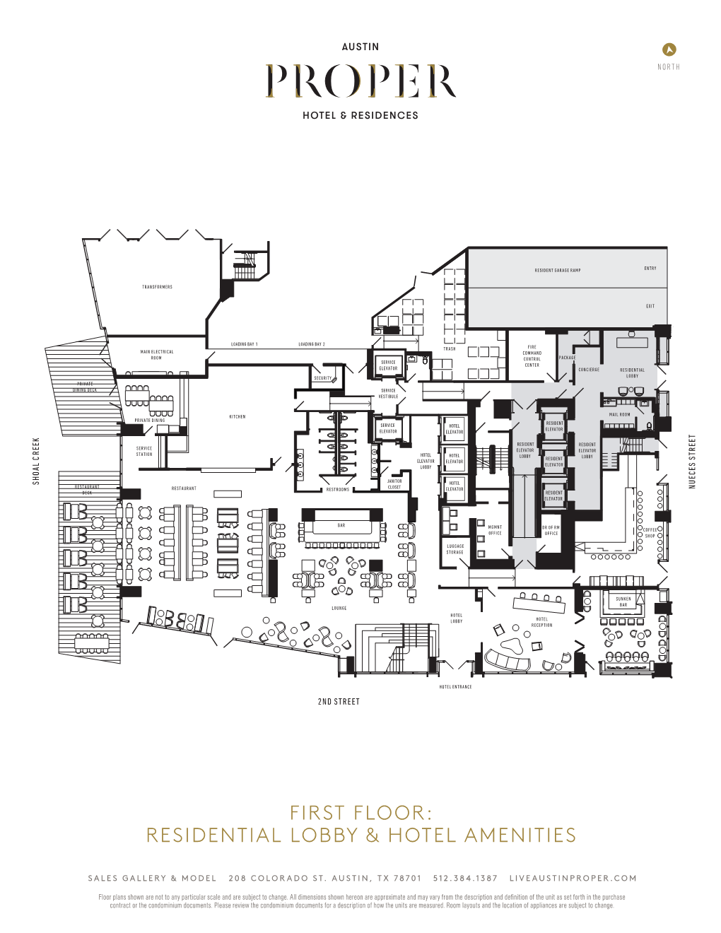 First Floor: Residential Lobby & Hotel Amenities