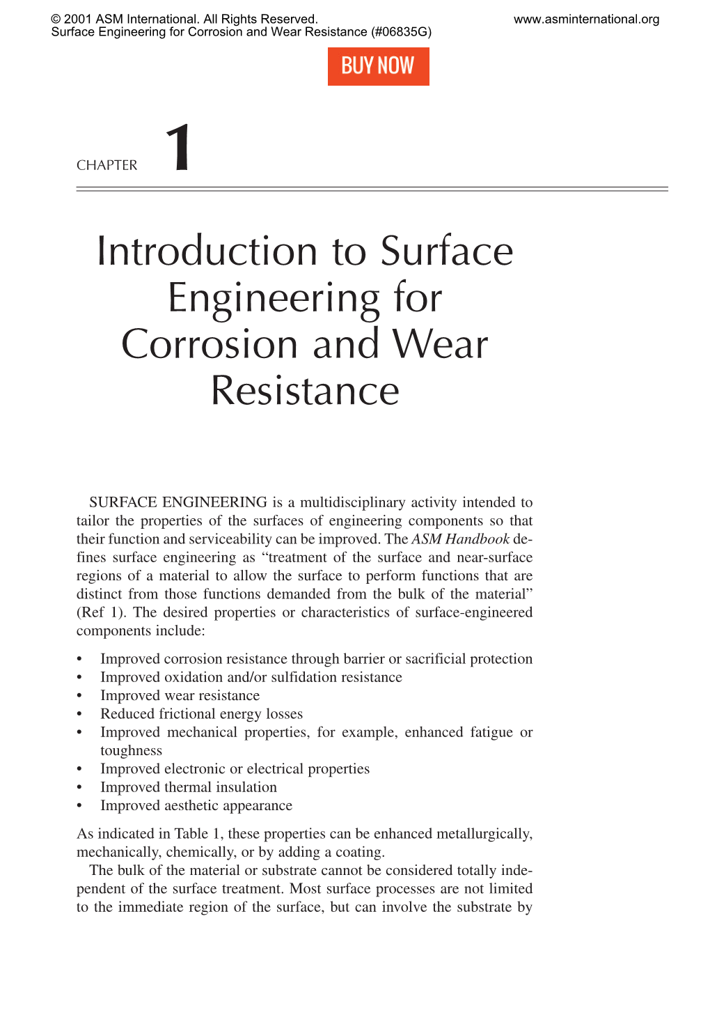 Introduction to Surface Engineering for Corrosion and Wear Resistance