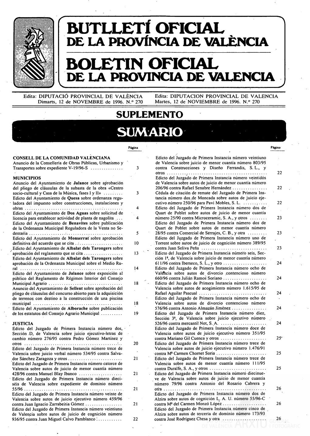 De La Provincia De València Boletin Oficial De La Provincia De Valencia