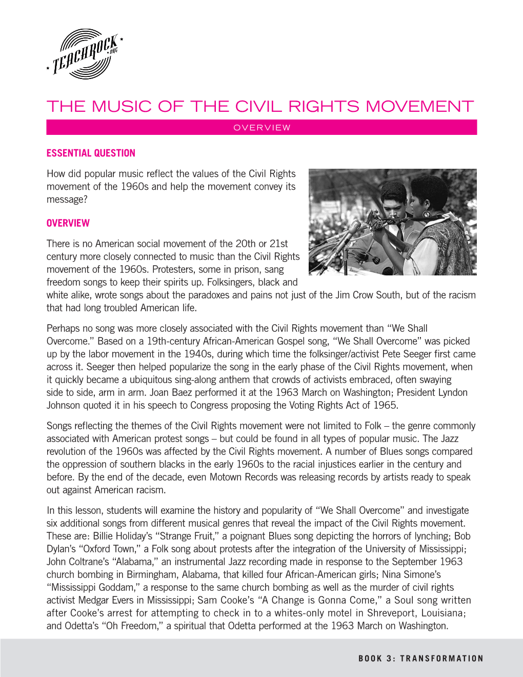 The Music of the Civil Rights Movement