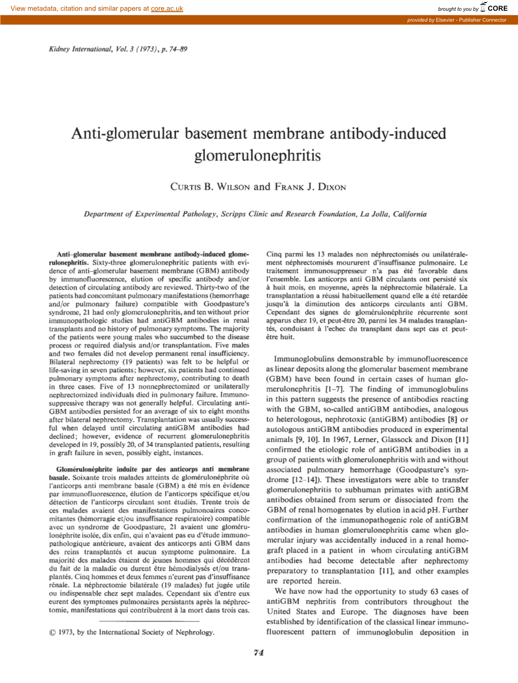 Anti-Glomerular Basement Membrane Antibody-Induced Glomerulonephritis