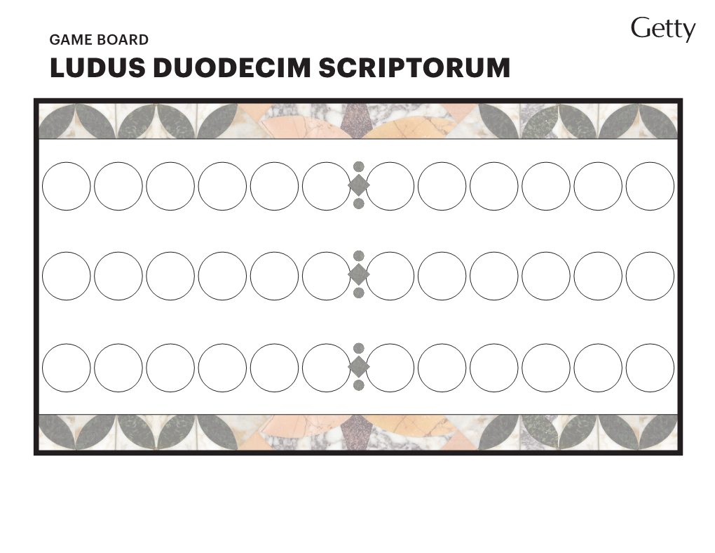 Ludus Duodecim Scriptorum Game Board Ludus Duodecim Scriptorum