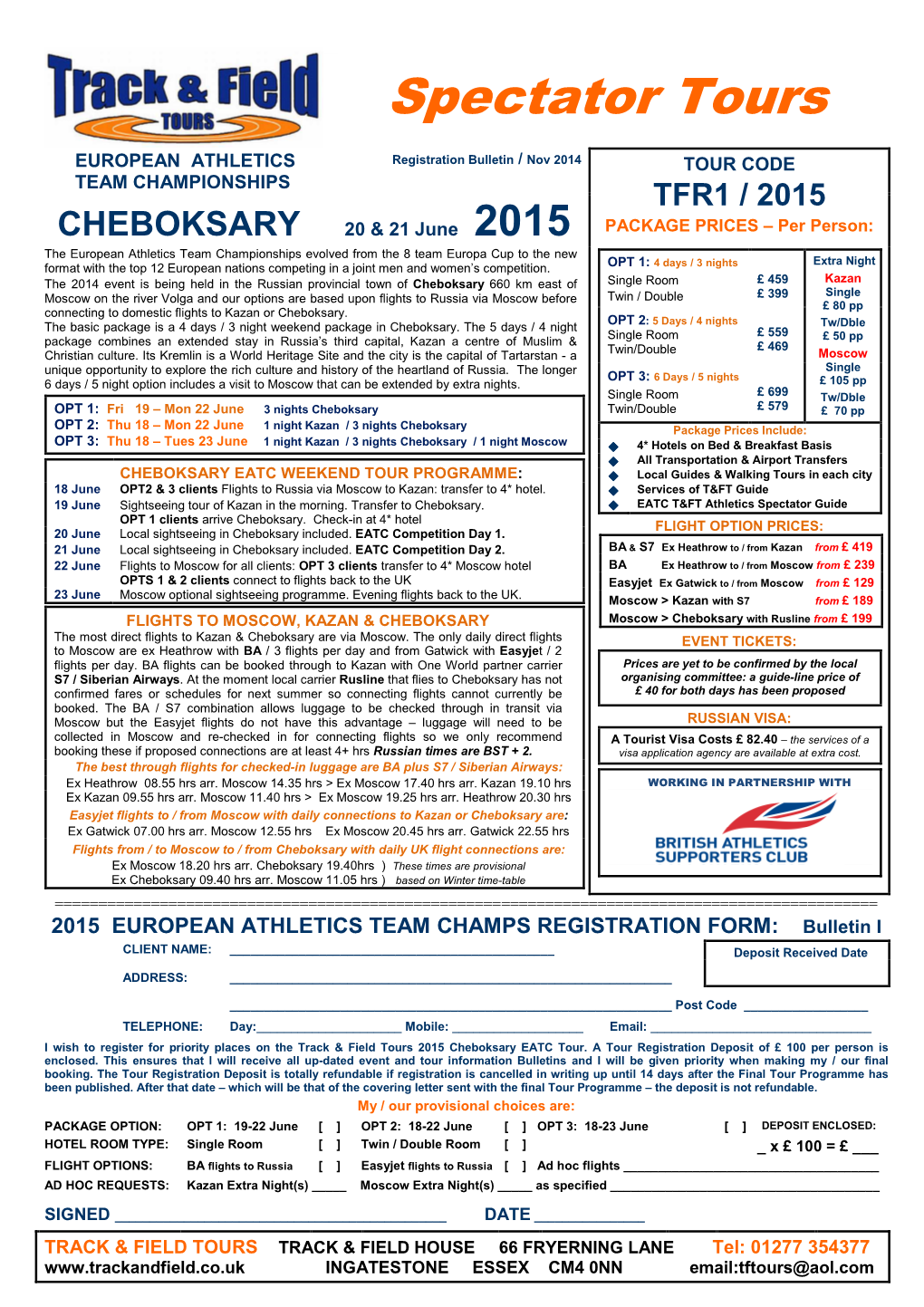 Cheboksary 2015 Registration Programme