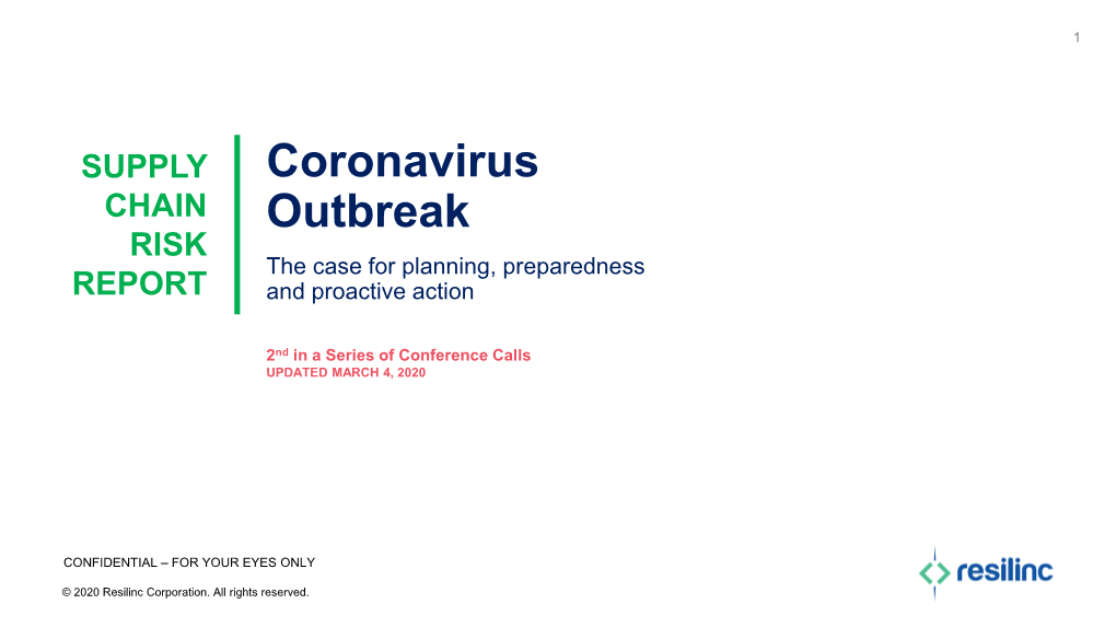 Coronavirus Outbreak Has Led to Global Shortage and Price Gouging of Surgical Masks • Resilinc Identified 213 Suppliers and 491 Sites Available in Database