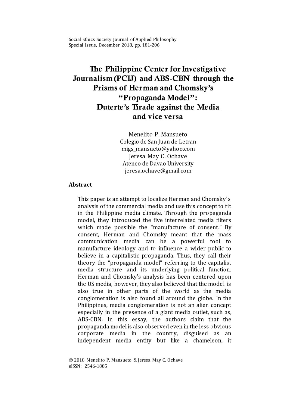 The Philippine Center for Investigative Journalism