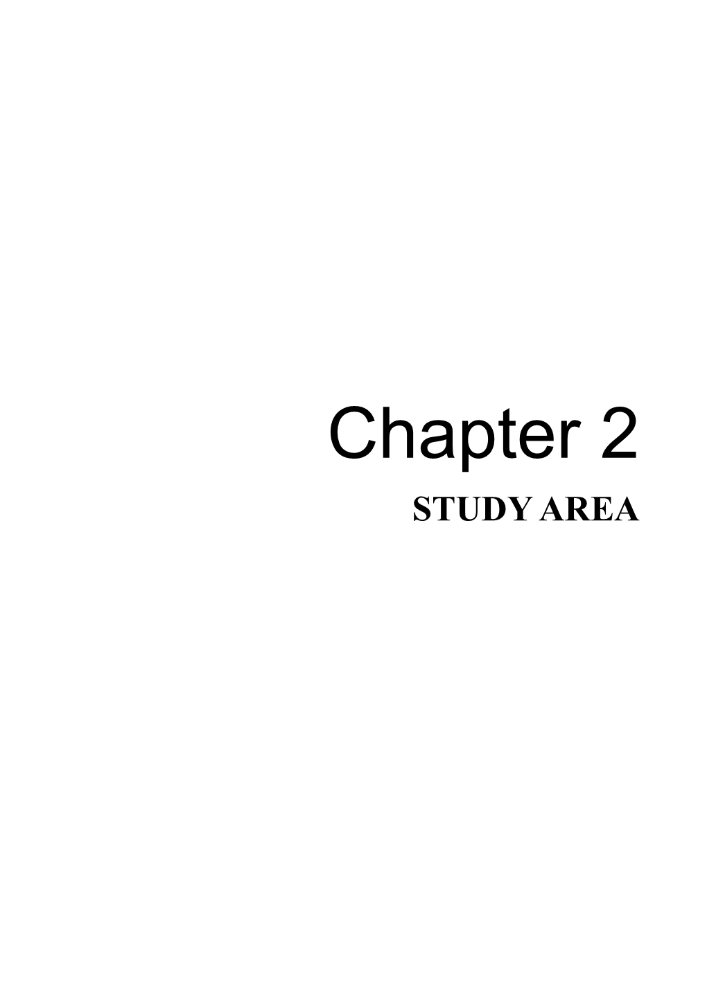 Chapter 2 STUDY AREA