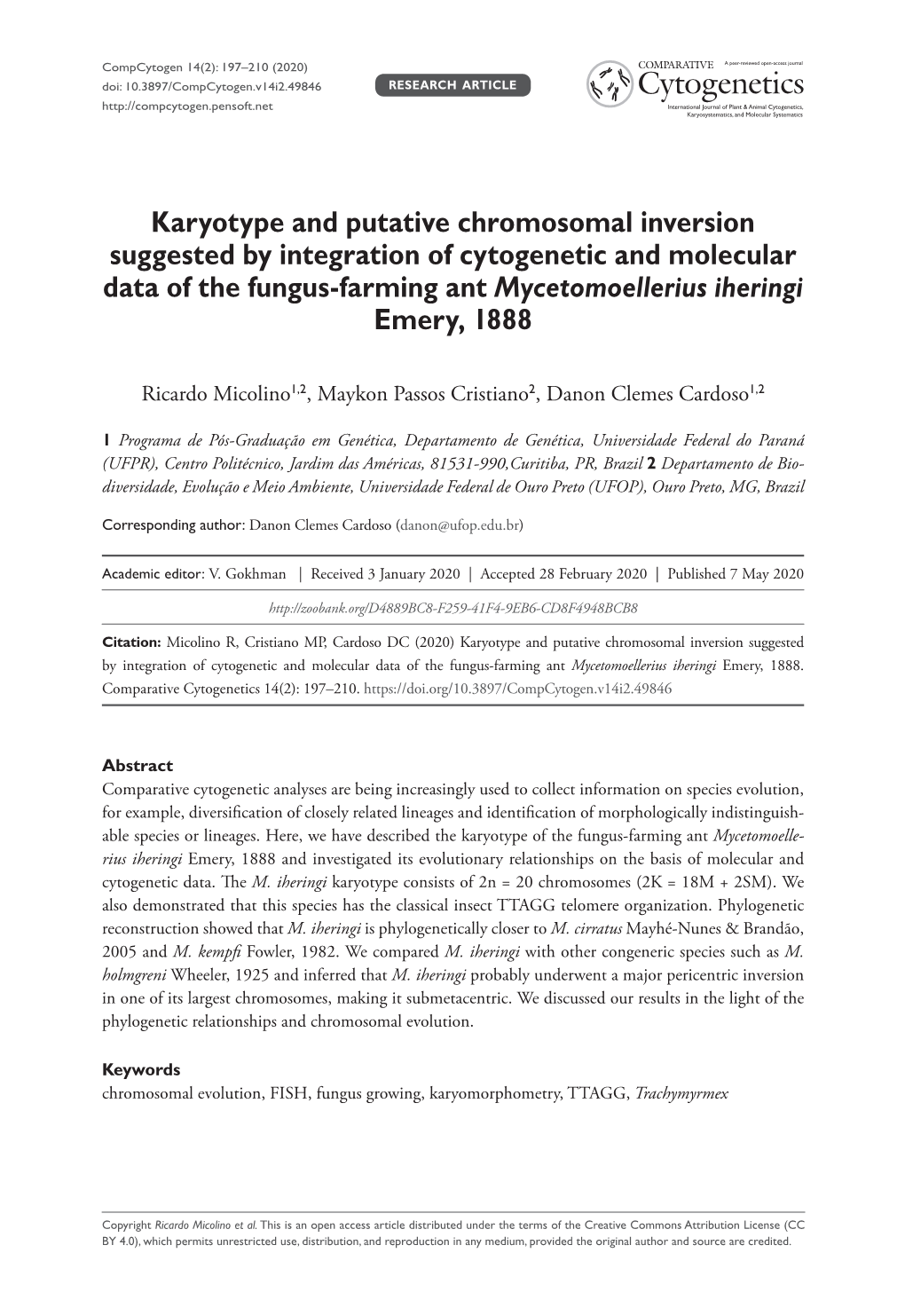 Karyotype and Putative Chromosomal