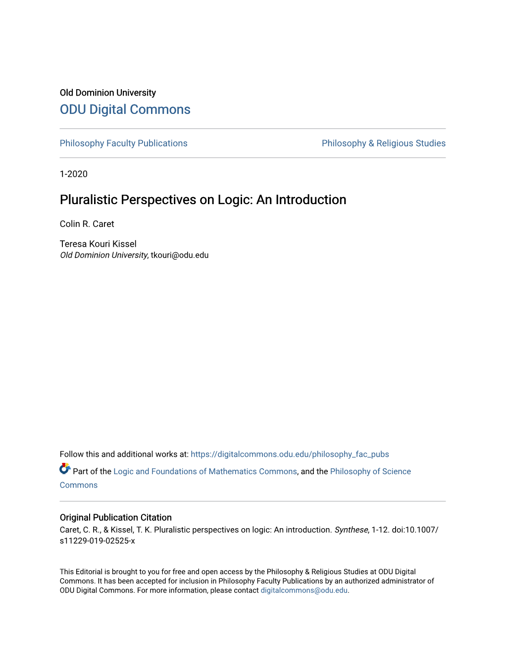 Pluralistic Perspectives on Logic: an Introduction