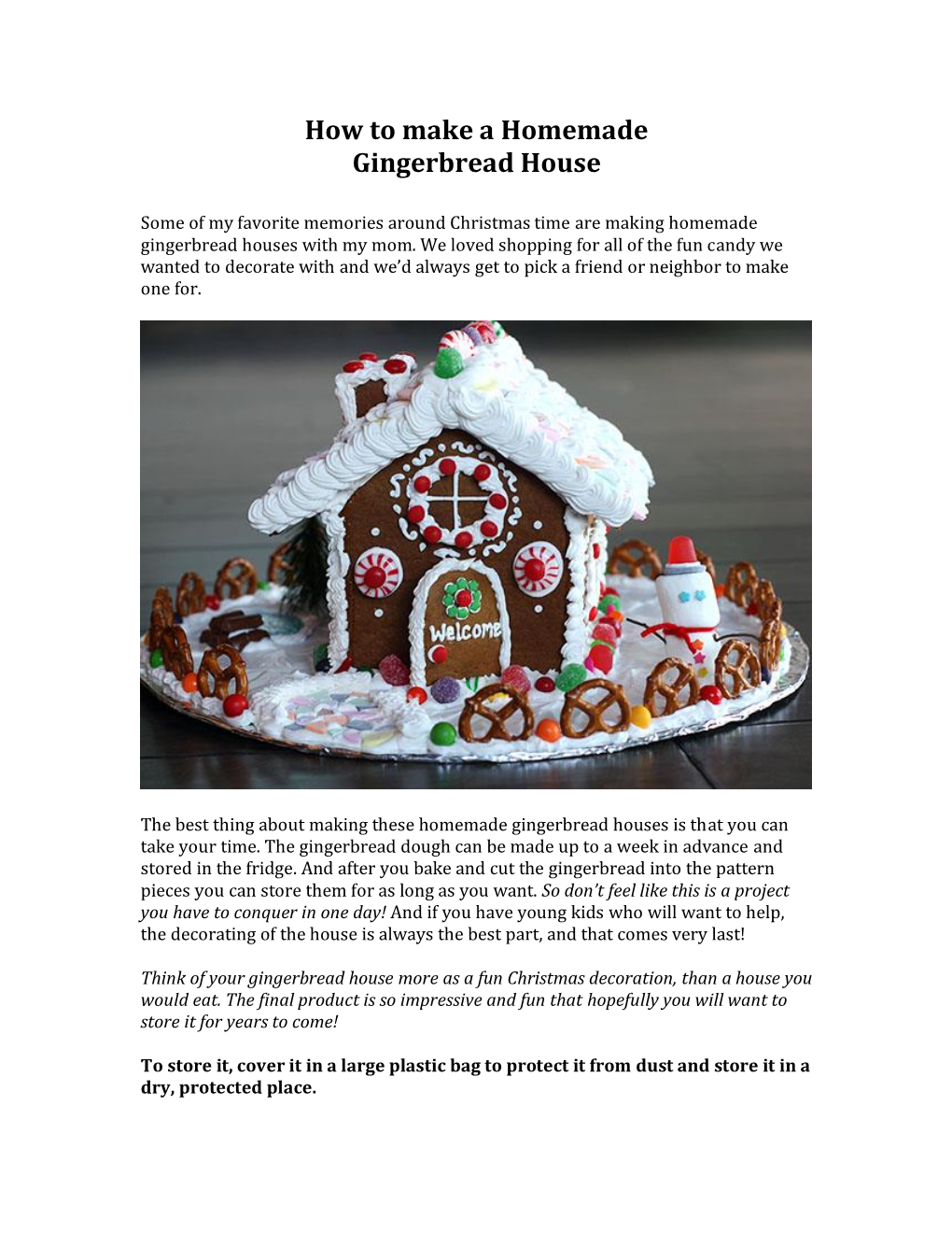 How to Make a Homemade Gingerbread House