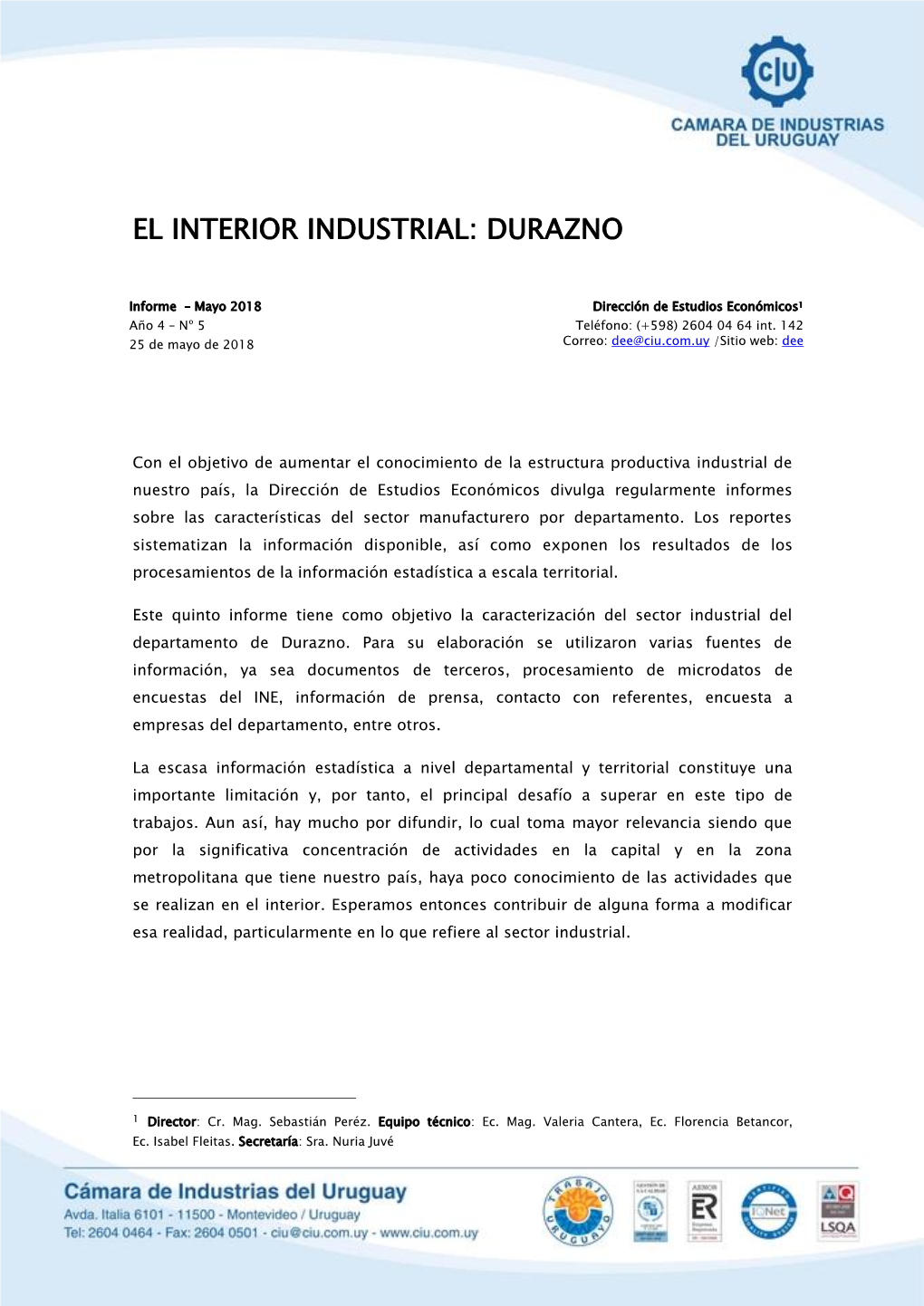 El Interior Industrial: Durazno