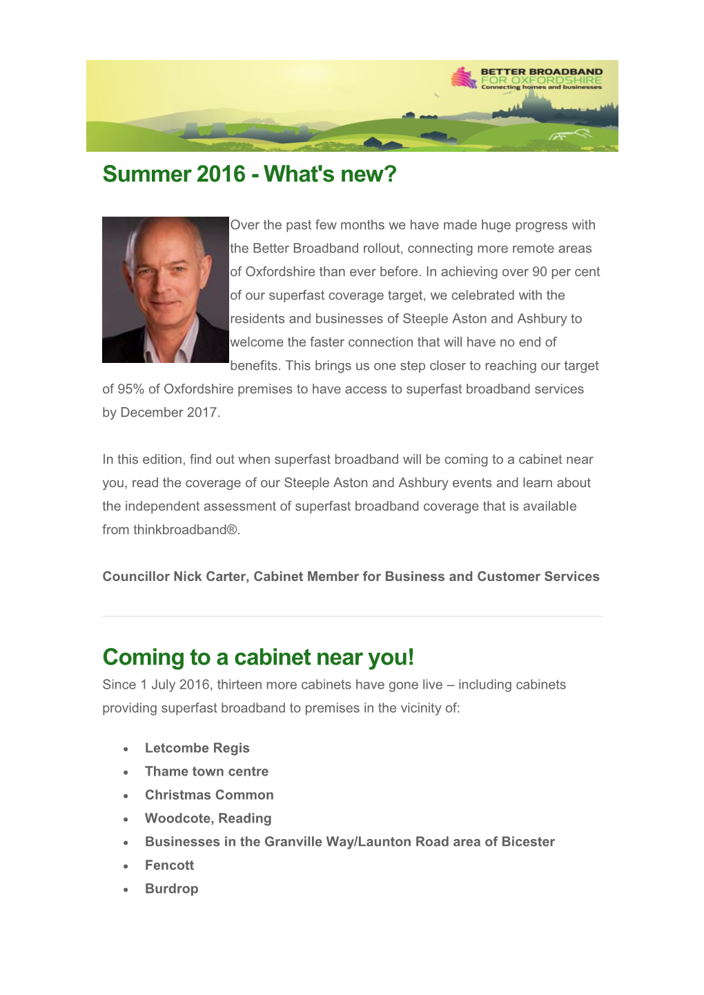 Summer 2016 - What's New?