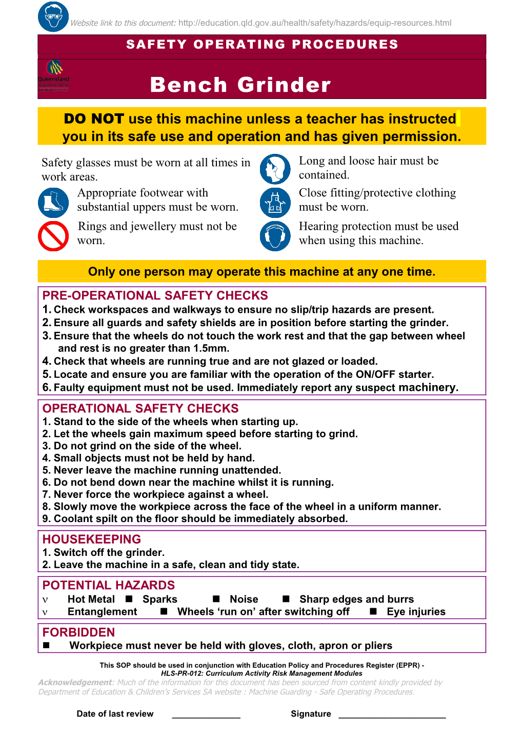 Safety Operating Procedure s4