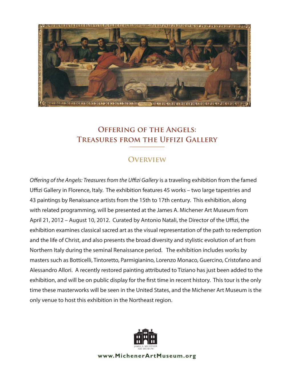 TREASURES from the Uffizi Gallery Overview