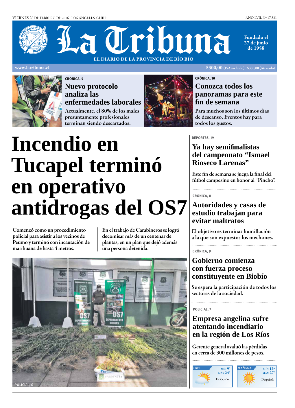 Incendio En Tucapel Terminó En Operativo Antidrogas Del