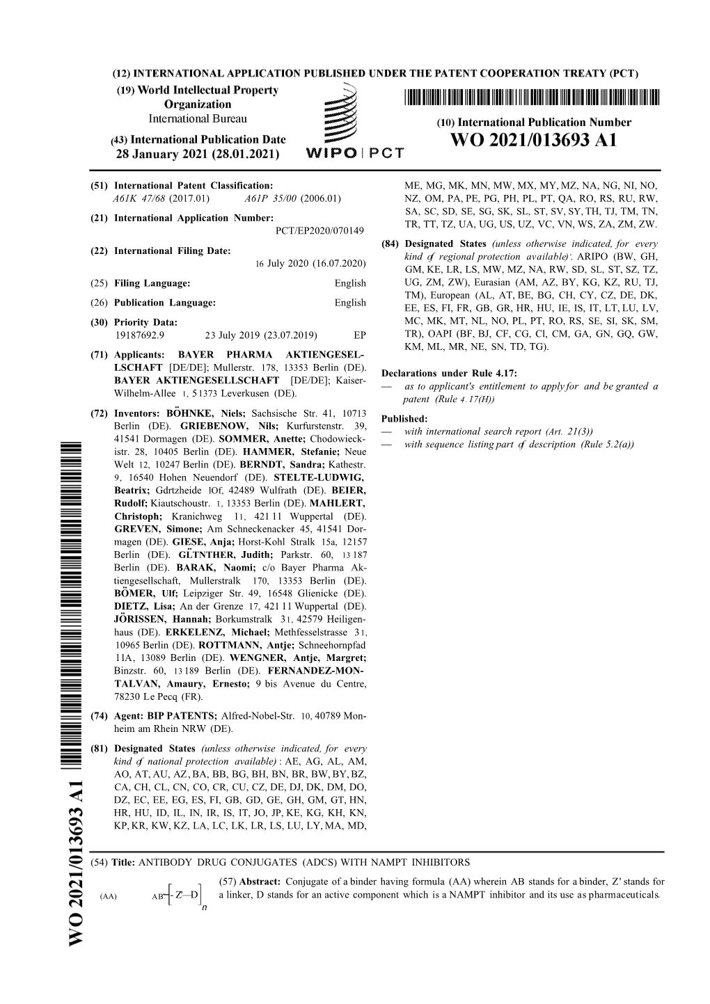 (2006.01) (84) Designated States (Unless Otherwise Indicated, For