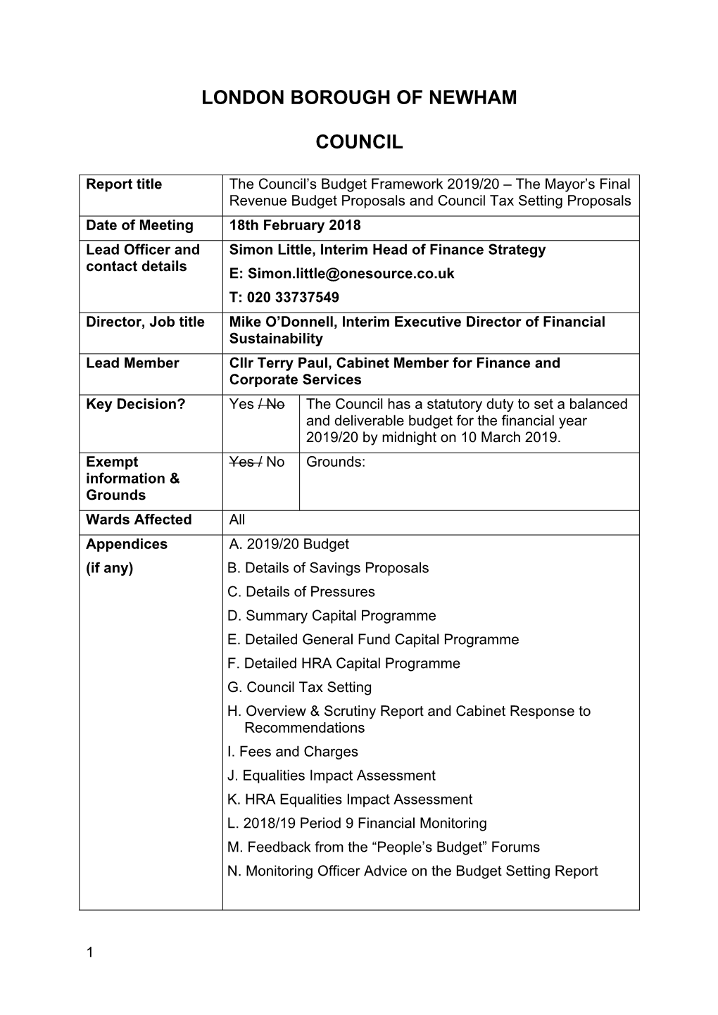 London Borough of Newham Council