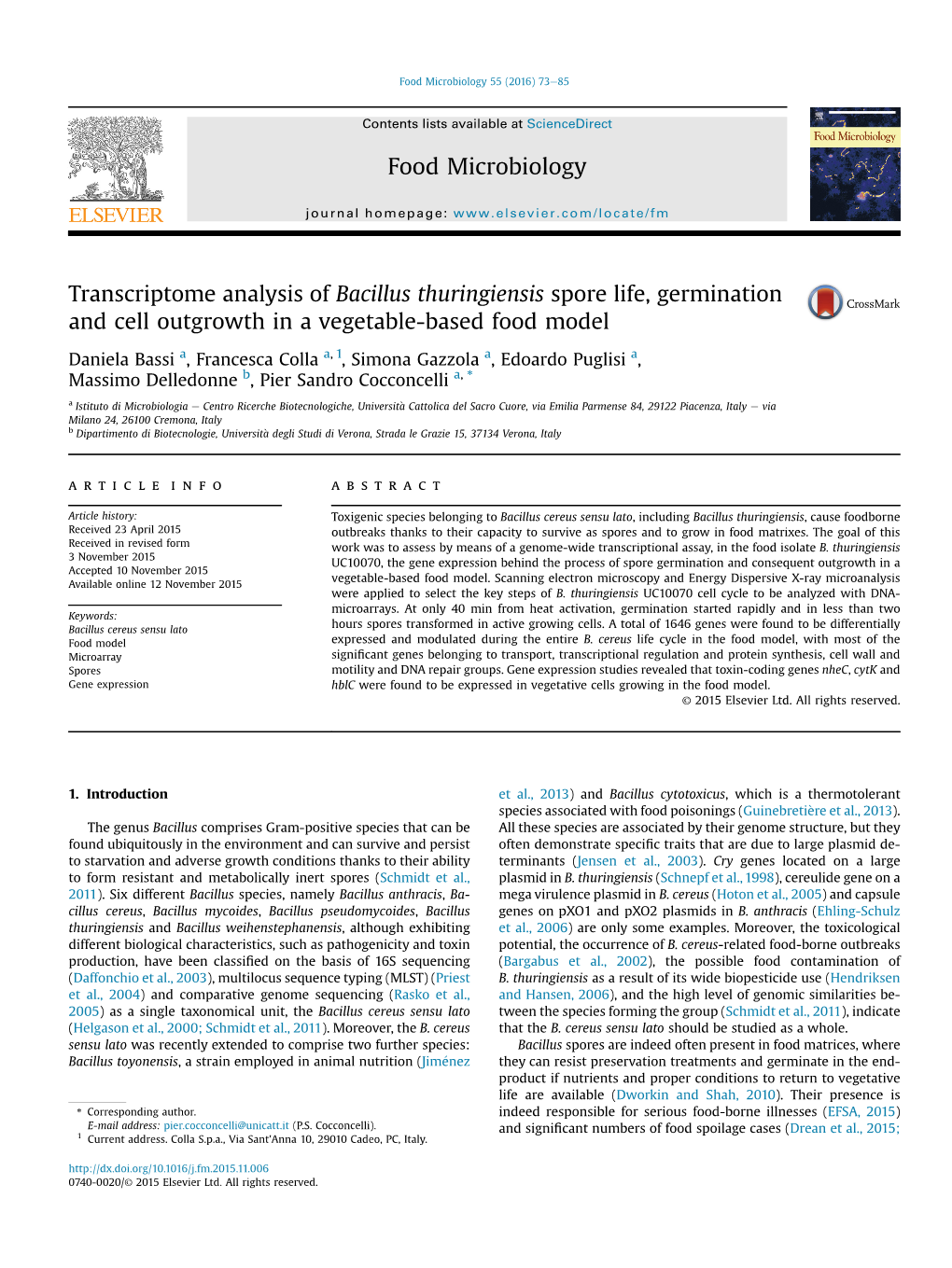 Food Microbiology 55 (2016) 73E85