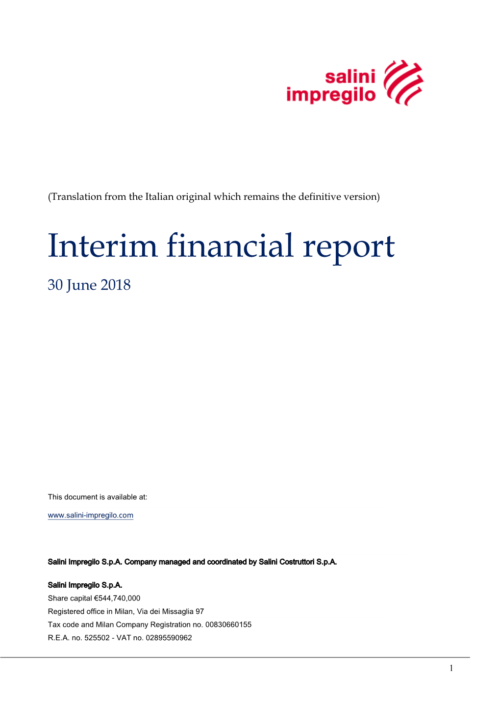 Interim Financial Report